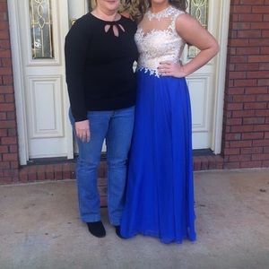 Blue prom dress
